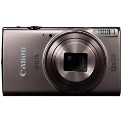 Canon IXUS 285 HS Digital Camera, Full HD 1080p, 20.2MP, 12x Optical Zoom, 24x Zoom Plus, Wi-Fi, NFC, 3 LCD Screen with Wrist Strap Silver